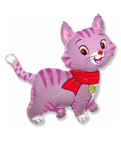 Фигура кошка розовая 93см