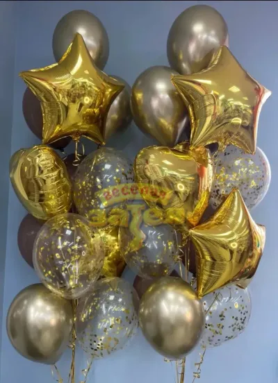 Стойка с гелиевыми шарами 2шт
